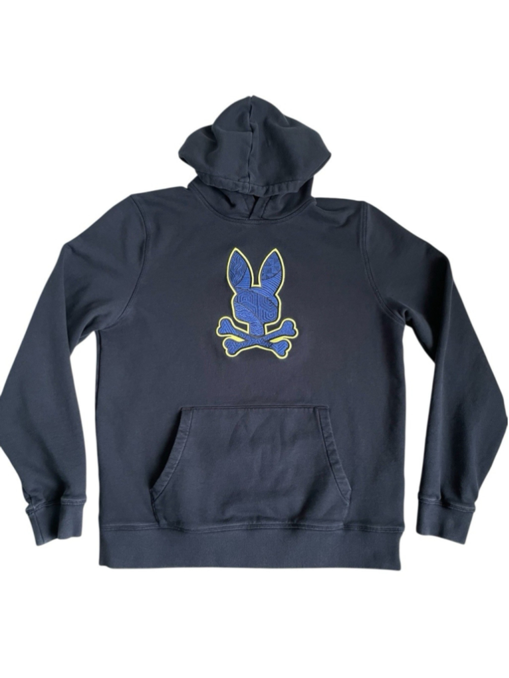 Psycho Bunny Lenox Hoodie Size 18/20 XL Navy Graphic Logo Pullover Cotton